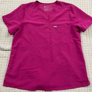 FIGS women's Raspberry Sorbet Catarina™ - One-Pocket Scrub Top - XL / Raspberry